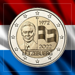 2€ Luxemburgo 2022 - Bandera