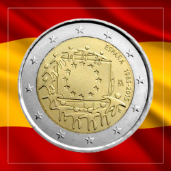 2€ España 2015 - Bandera