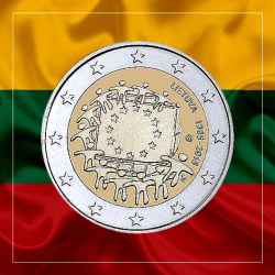 2€ Lituania 2015 - Bandera